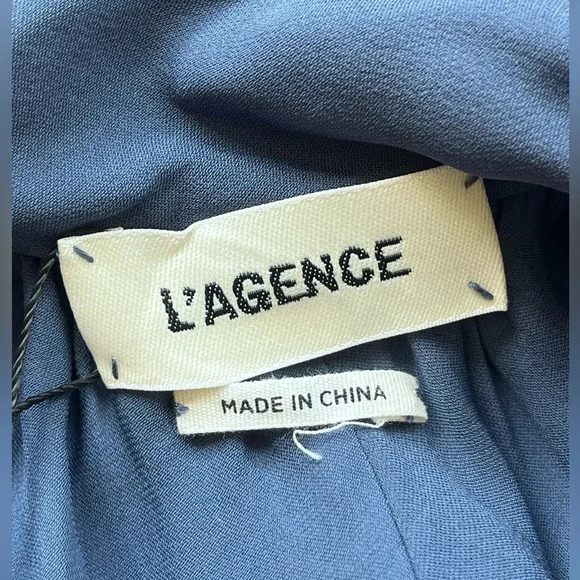 L’Agence Christy Blue Slate Silk Sleevelss Top Cowl Style Neck Women Size XS - Picture 8 of 9